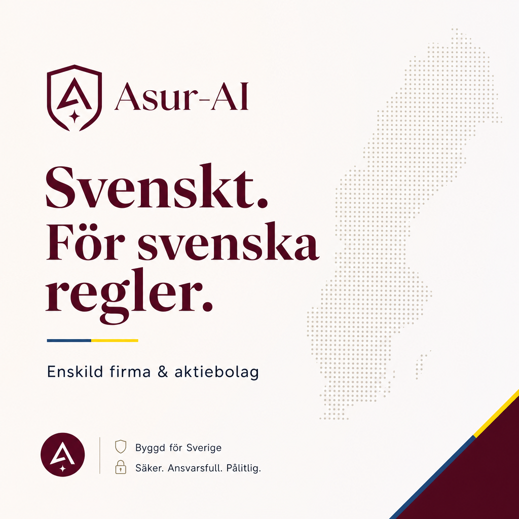 Asur-AI – svenskt bokföringsprogram för enskild firma och aktiebolag